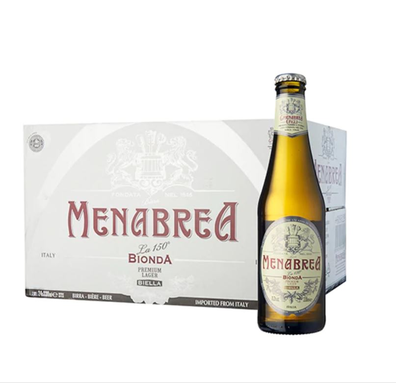 Menabrea 1846 Bionda 330ml 4.8% ABV Carton of 24.