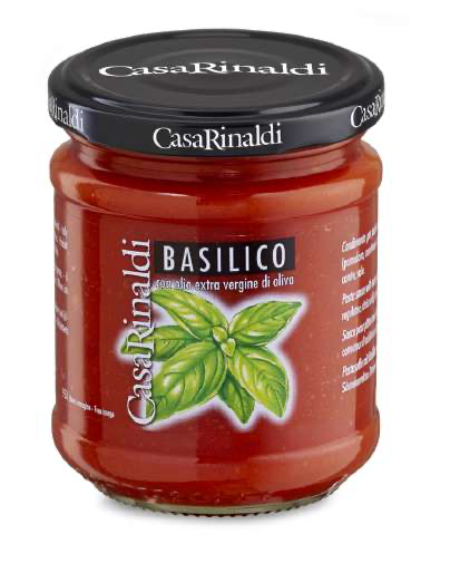 Casa Rinaldi organic basil & tomato sauce 190g