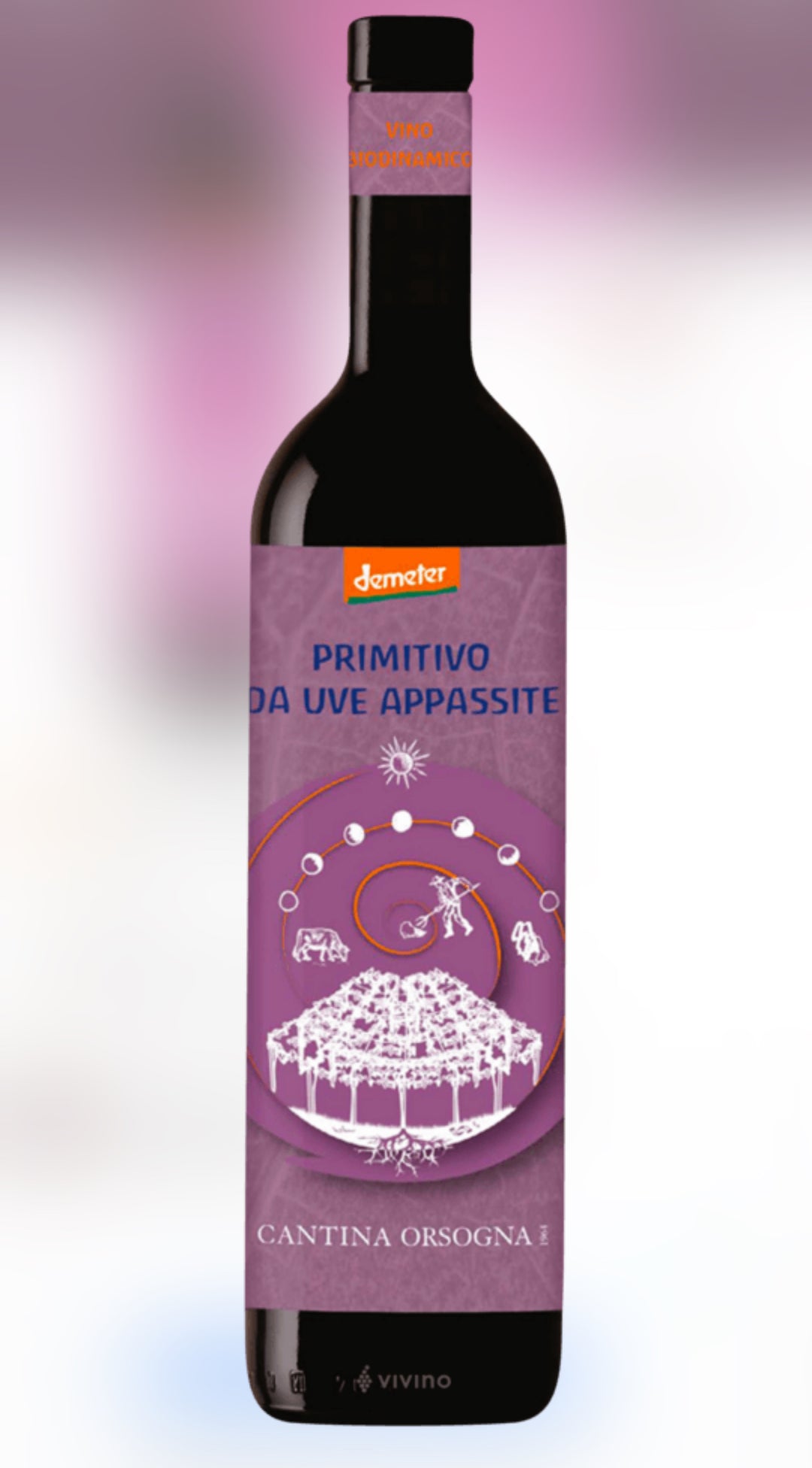 Orsogna ZEROPUR Primitivo da Uve Appassite IGP 750ml. Vegan, Biodynamic/organic, DEMETER