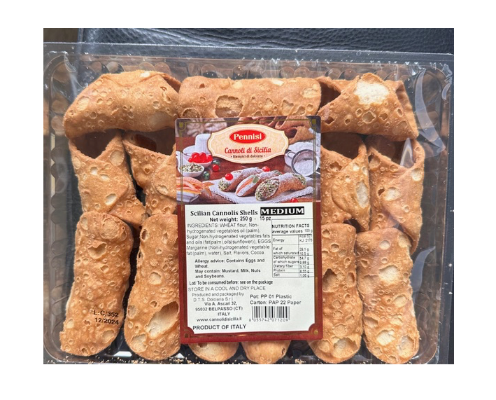 Pennisi Sicilian Cannoli Medium 15 per pack 250g