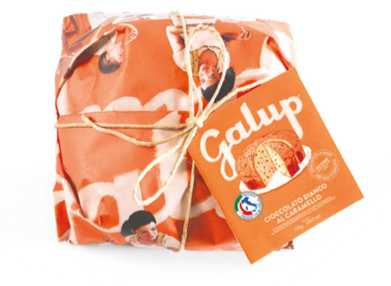 Galup Traditional Creamy caramel &  sumptuous white chocolate drops panettone 750g