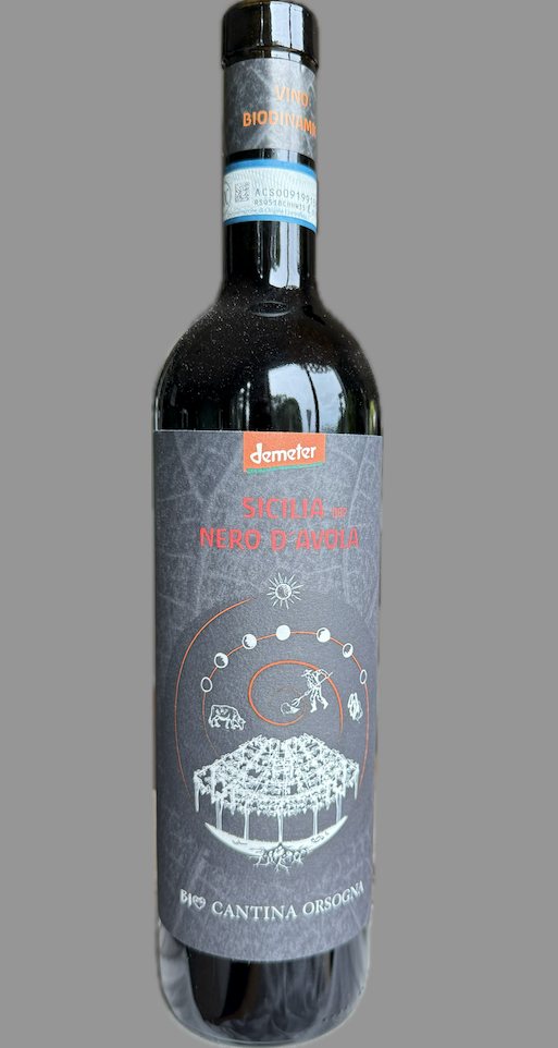 Orsogna PADAMI NERO D'AVOLA DOP SICILIA 750ml. Vegan, Biodynamic, DEMETER