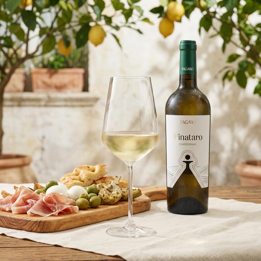 Chardonnay lemon garden scene