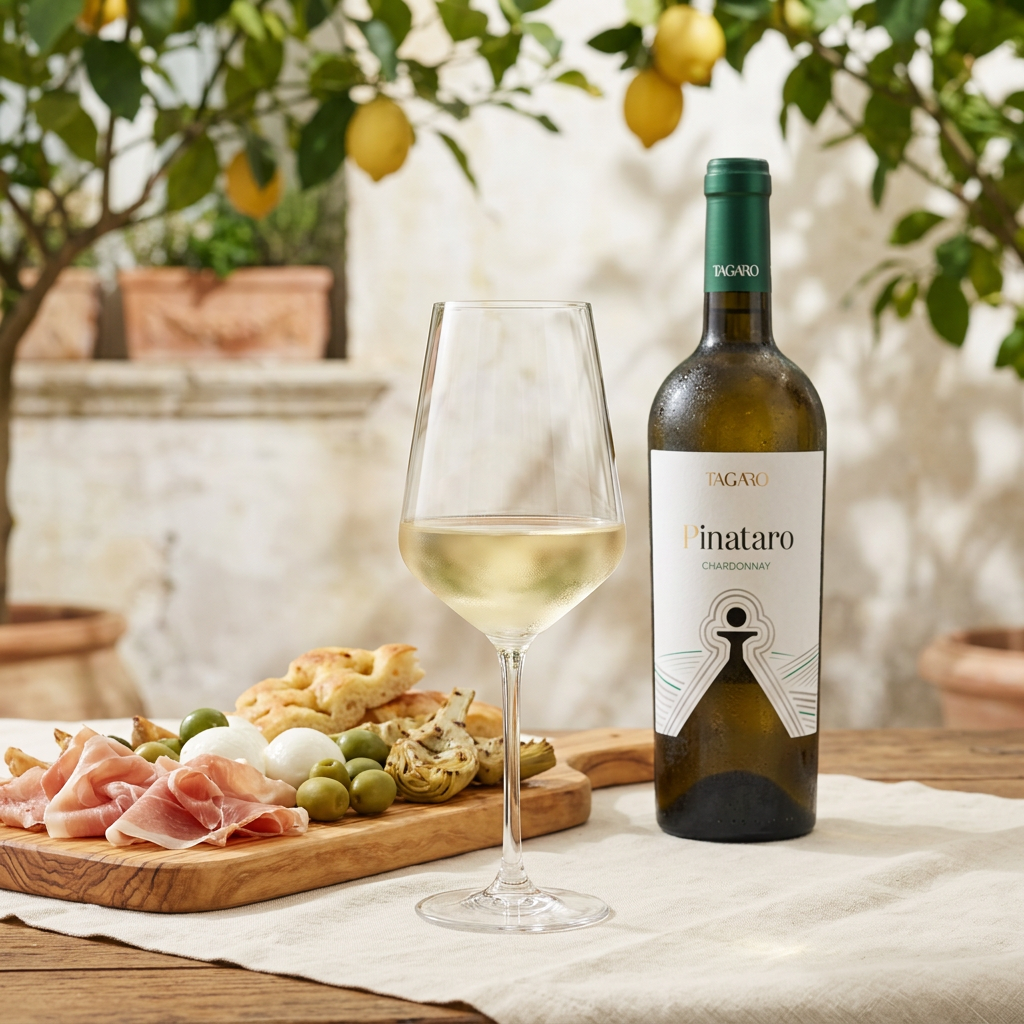 Chardonnay lemon garden scene