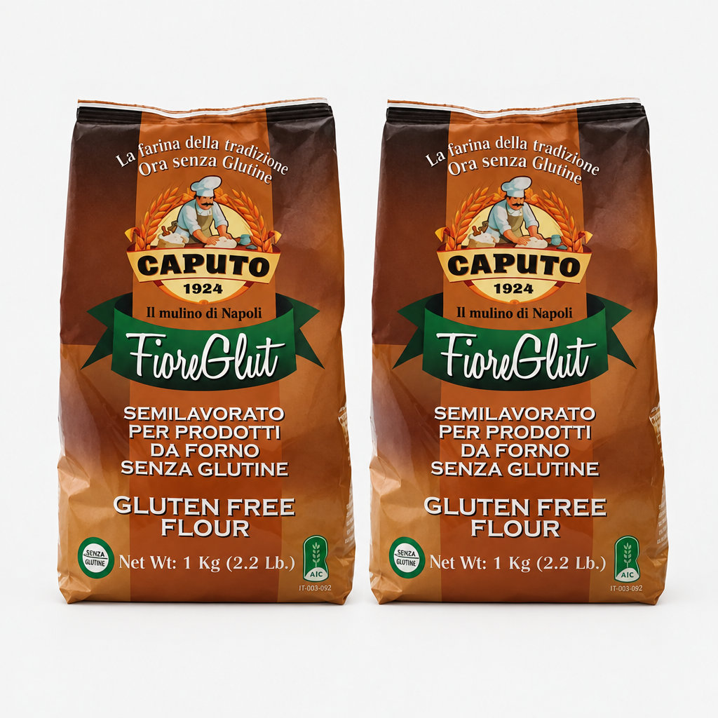 Two bags of Caputo FioreGlut gluten-free flour 1kg shown as a value pack