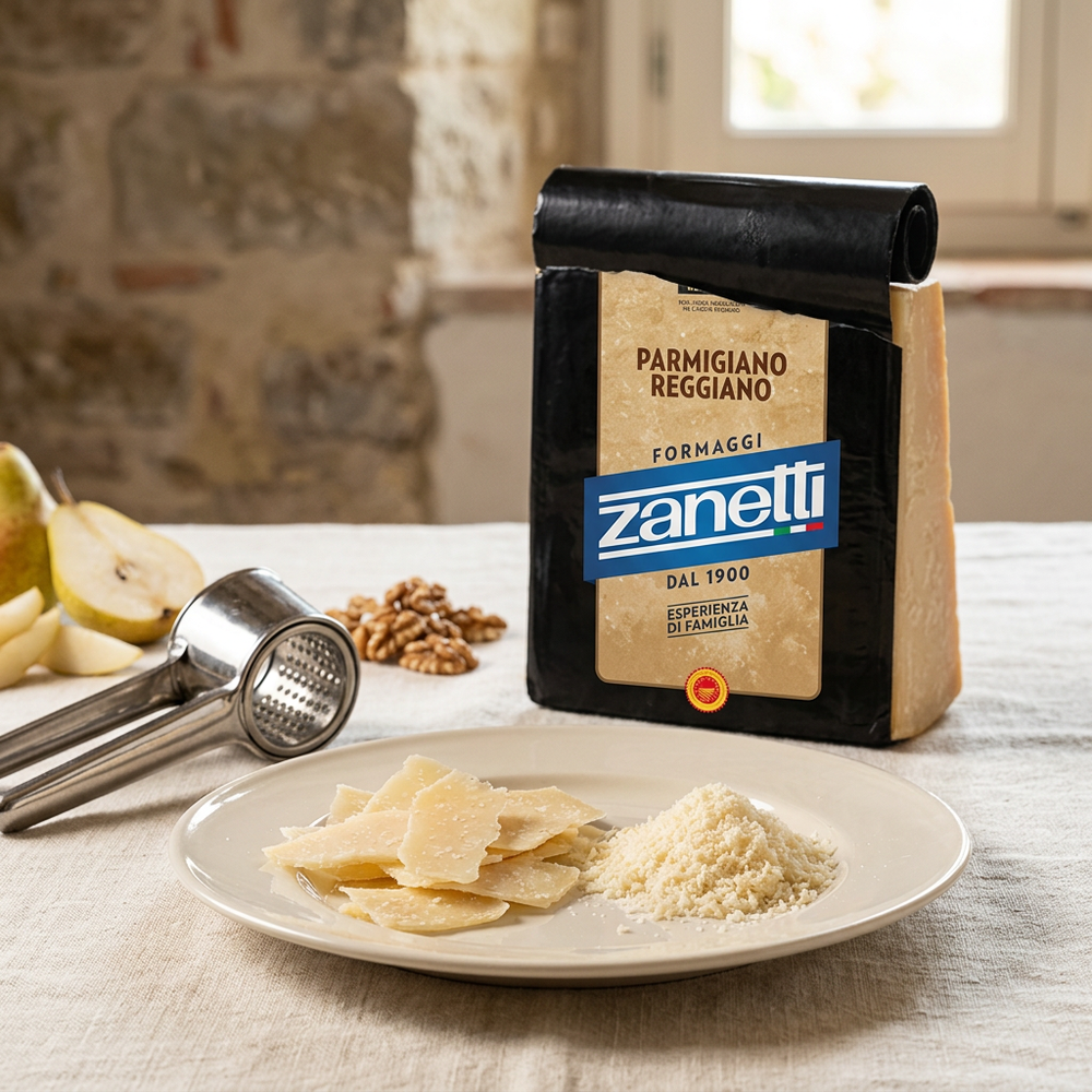 Parmigiano Reggiano serving scene
